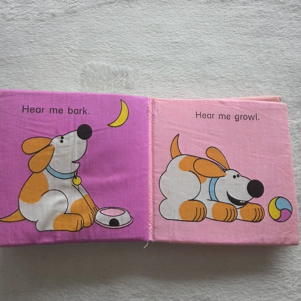 Vintage 1980s‎ Soft Cloth Childrens Interactive Books Lot Of Two Muppets Animals